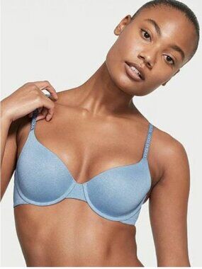 Victoria's Secret The T-Shirt Lightly Lined Demi Bra Light Blue